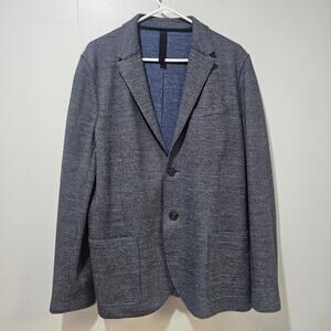 Wool Silk Blazer Harris Wharf London Made In Italy Sportscoat Jacket Grey, Sz 54
